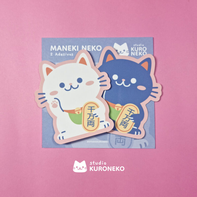 Pacote de Adesivos - Maneki Neko "Gatos da sorte"