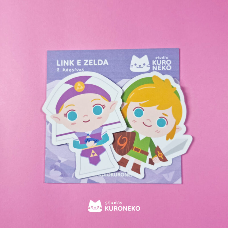 Pacote de Adesivos - Link e Zelda
