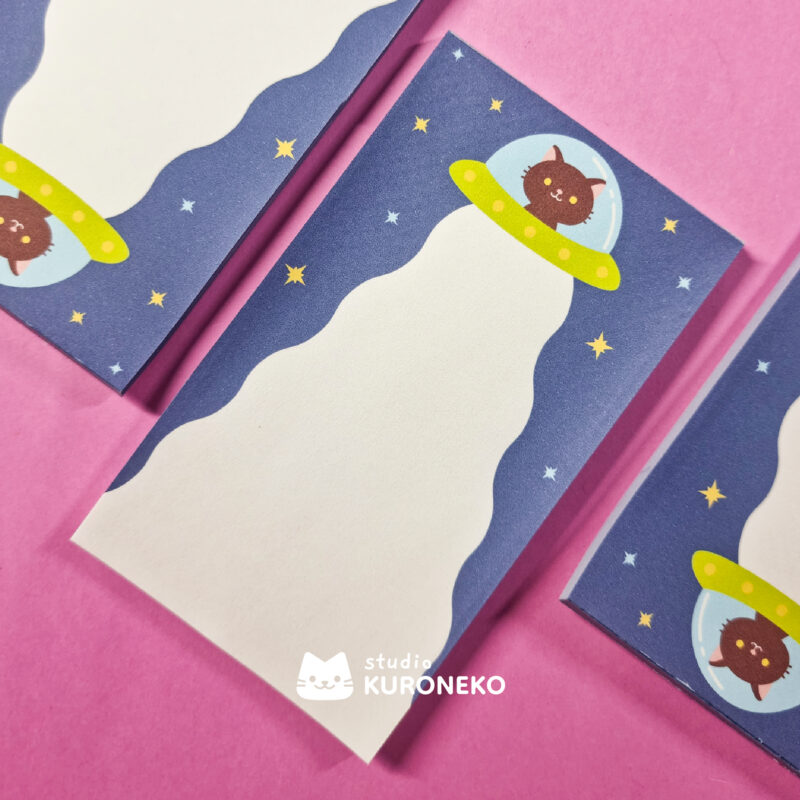 Bloquinho de Anotação - Alien Neko - 50 folhas - 7x12cm
