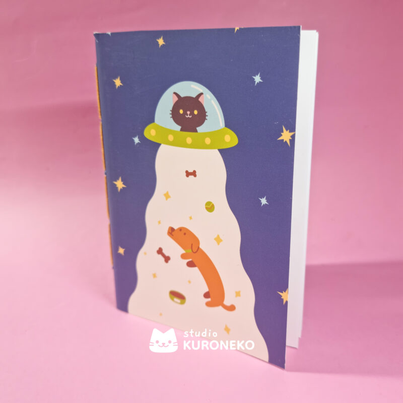 Caderninho de Anotações - Alien Neko - 50 folhas - 14x10cm