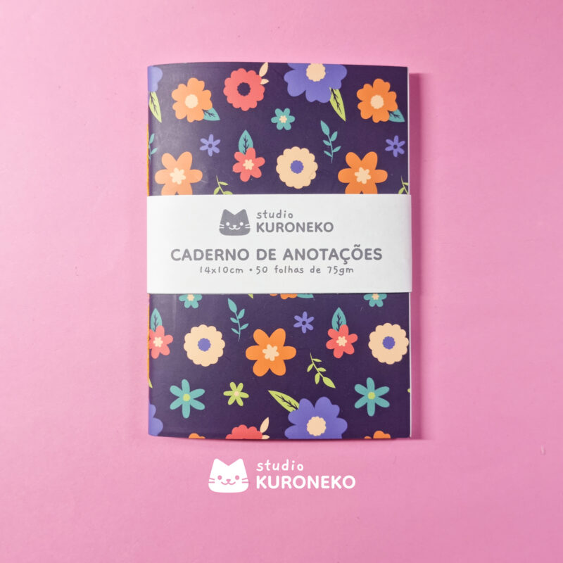Caderninho de Anotações - Floral - 50 folhas - 14x10cm