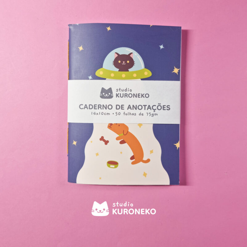 Caderninho de Anotações - Alien Neko - 50 folhas - 14x10cm