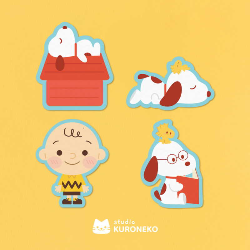 Pacote de Adesivos - Snoopy e Charlie