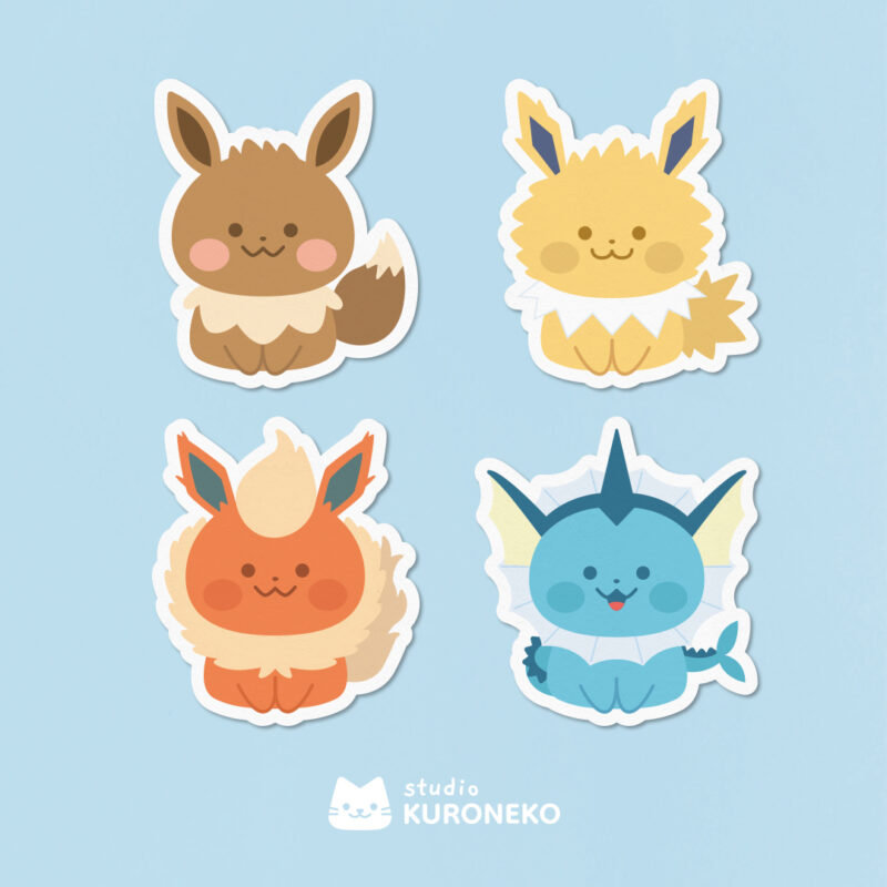 Pacote de Adesivos - Eeveelutions V1