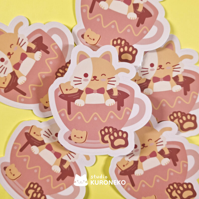 Adesivo - Cat Coffee