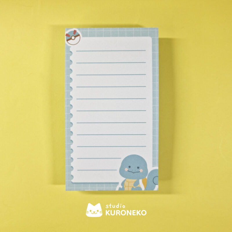 Bloquinho de anotações - Pokémon Iniciais 1ª Geração - 50 folhas - 7x12cm