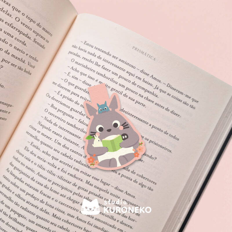 Marca Página Magnético - Totoro Lendo