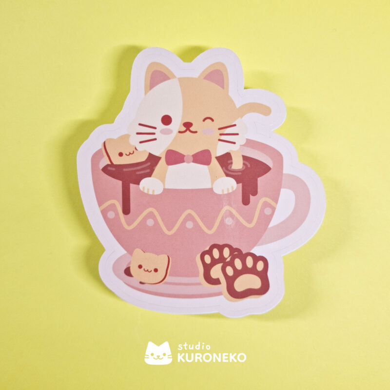 Adesivo - Cat Coffee