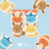 Pacote de Adesivos - Eeveelutions V1