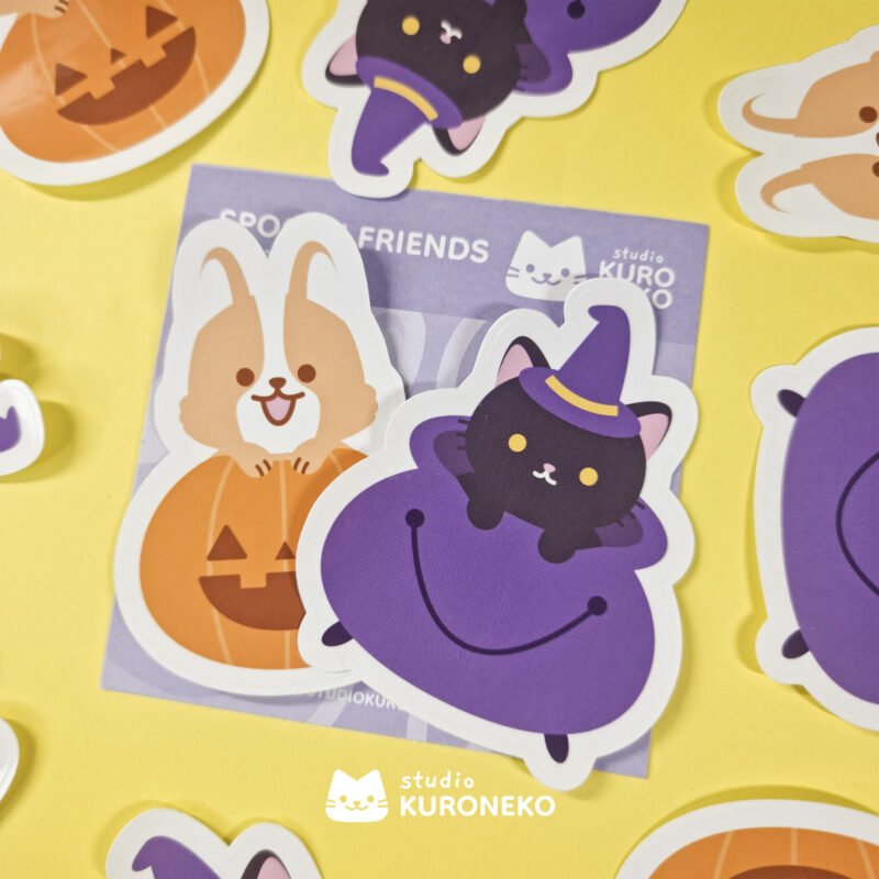 Pacote de Adesivo - Spooky Friends