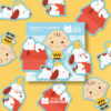 Pacote de Adesivos - Snoopy e Charlie