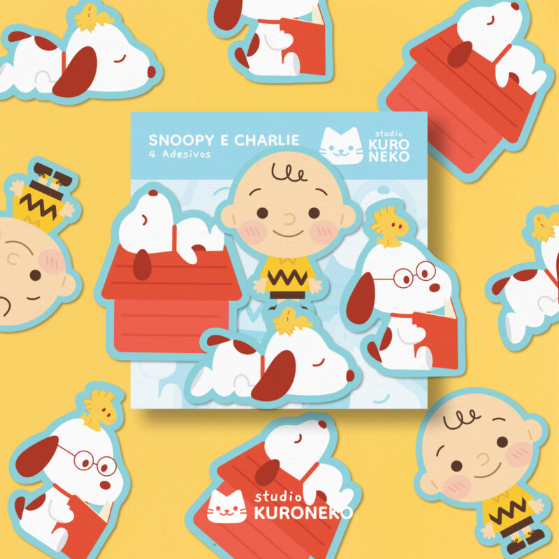 Pacote de Adesivos - Snoopy e Charlie