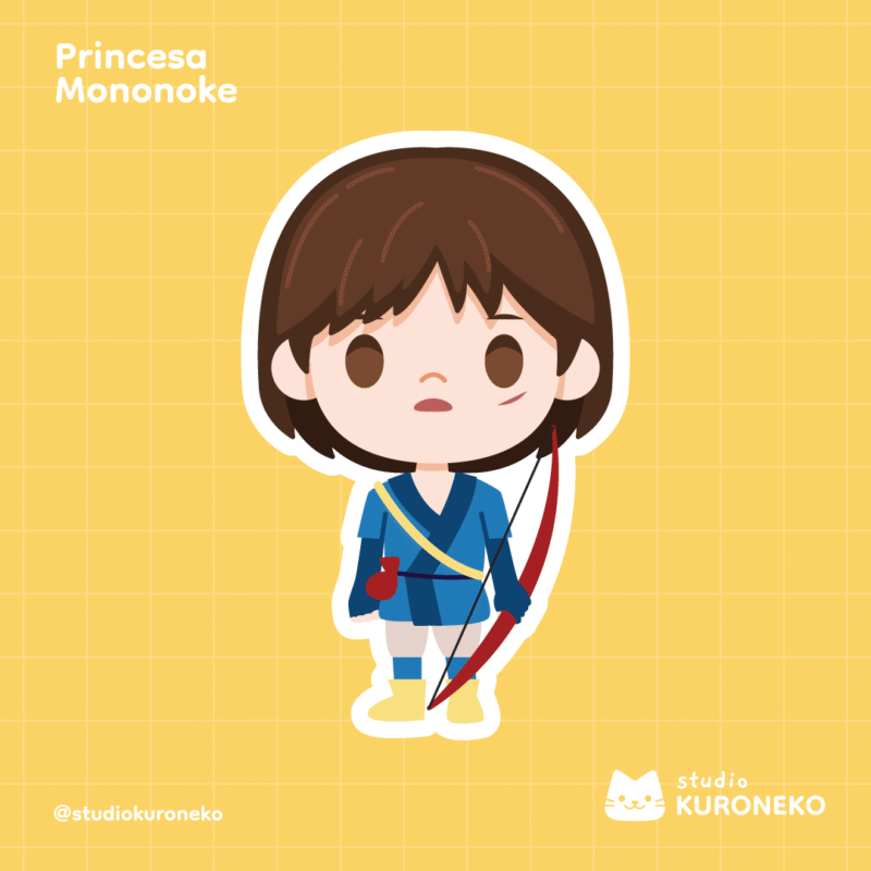 Pacote de Adesivos - Princesa Mononoke