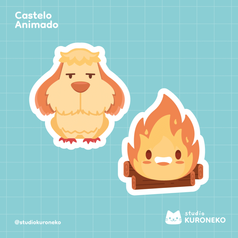 Pacote de Adesivos - Castelo Animado