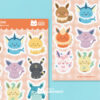 Cartela de Adesivos - Eeveelutions