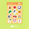 Cartela de Adesivos - Mochila do Villager - Animal Crossing