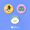 Kit com 3 bottons - Kpop Demon Hunters