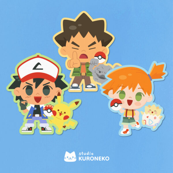 Pacote de Adesivos - Treinadores Pokemon