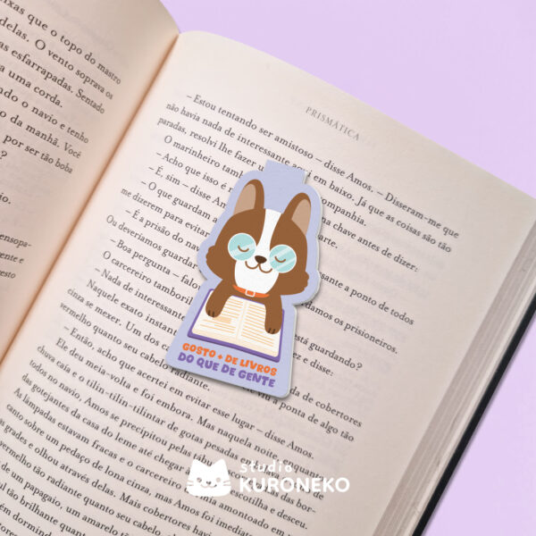 Marca Página Magnético - Gosto mais de livros do que de gente (versão cachorro)