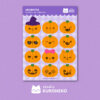 Cartela de Adesivos - Abobritas Halloween