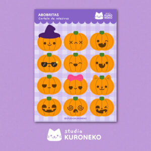 Cartela de Adesivos - Abobritas Halloween