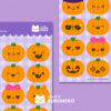 Cartela de Adesivos - Abobritas Halloween
