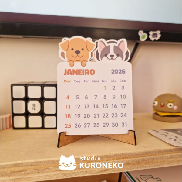 Post 7@2x Calendário 2026 - Gatitos e Cachorritos