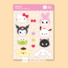 Cartela de Adesivos - Sanrio Hello Kitty