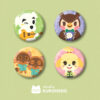 Kit com 4 bottons - Animal Crossing V1
