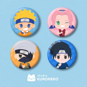 Kit com 4 bottons - Naruto Time 7