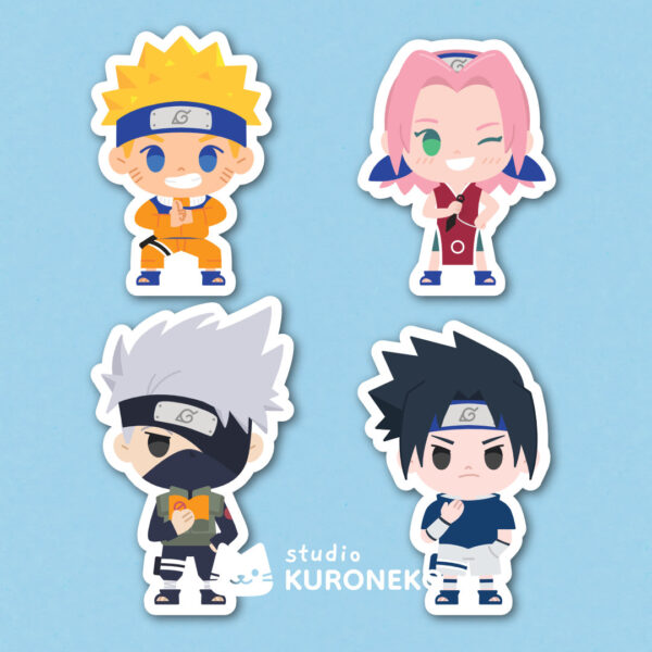 Pacote de Adesivos - Naruto Time 7