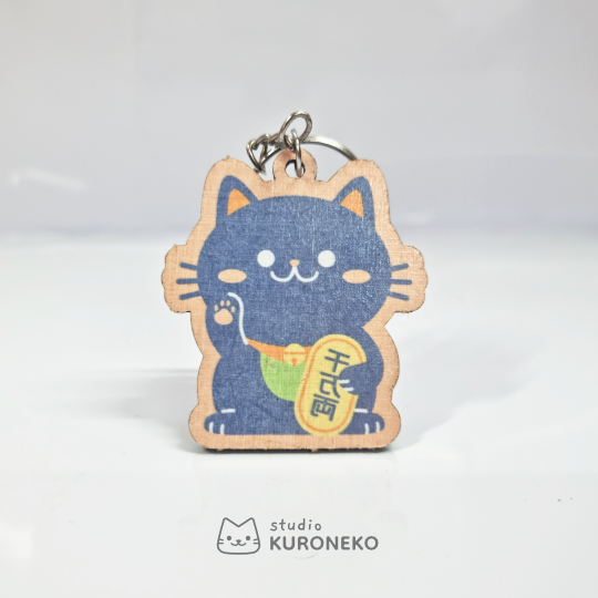 Prancheta3 Chaveiro MDF - Maneki Neko