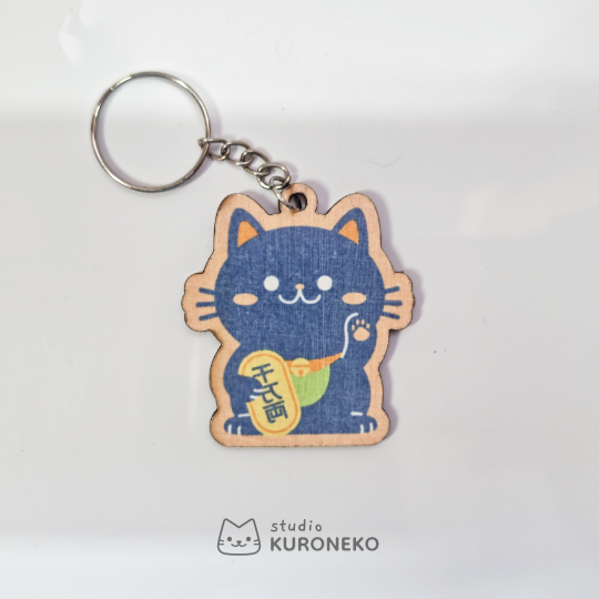 Prancheta4 Chaveiro MDF - Maneki Neko