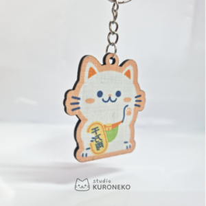 Chaveiro MDF - Maneki Neko