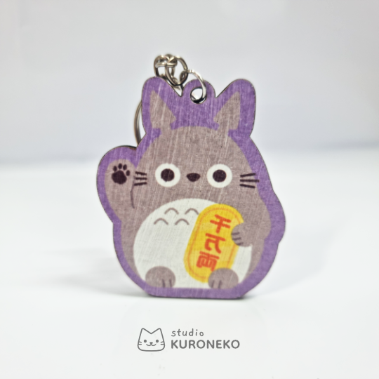 Prancheta7 Chaveiro MDF - Ghibli Maneki Neko
