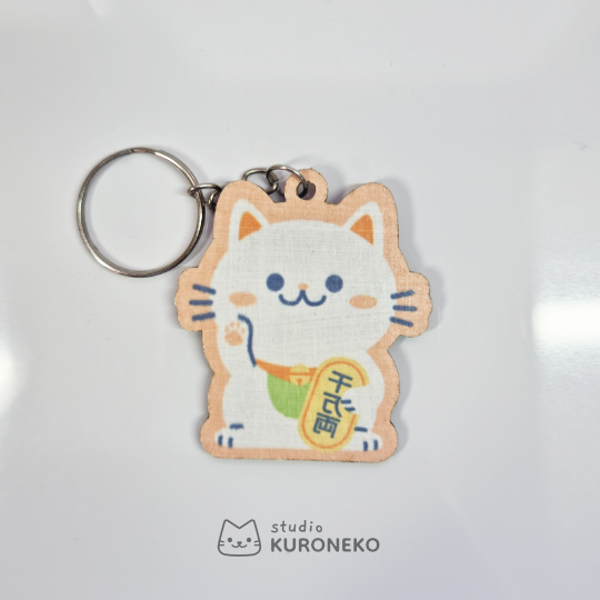 Prancheta8 Chaveiro MDF - Maneki Neko
