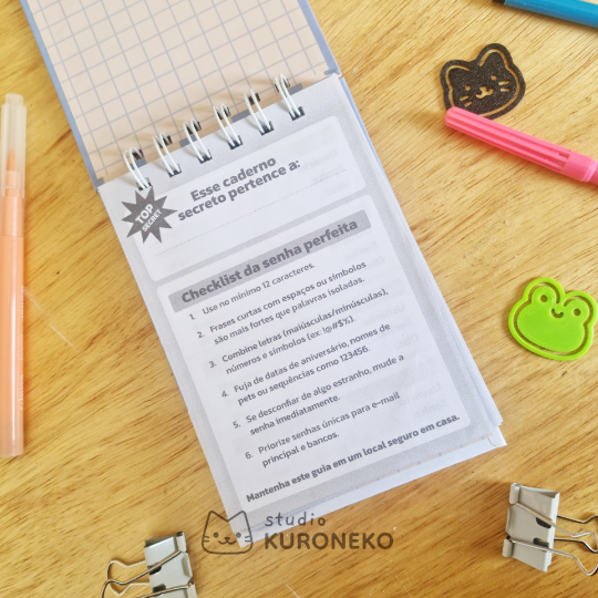 Caderno de Logins e Senhas A6 (10,5 x 14,8cm) - Capa Dura