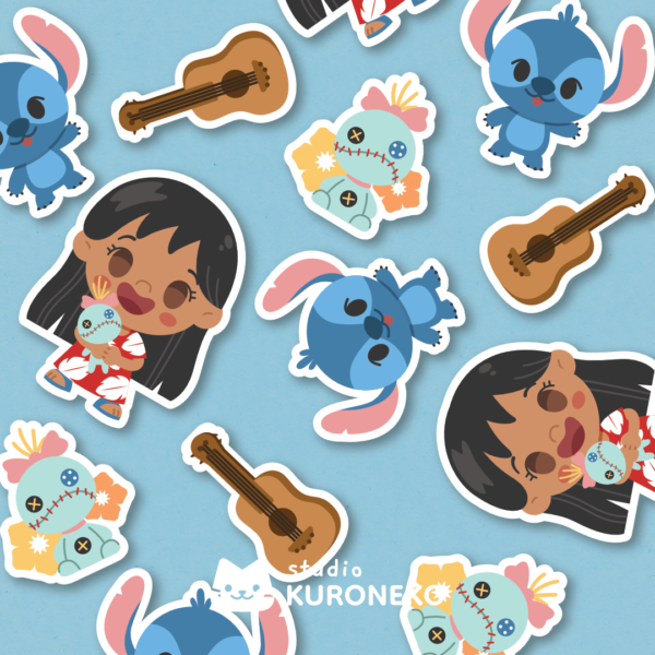 Artboard2@2x Pacote de Adesivos - Lilo e Stitch
