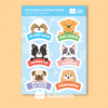 Post 1@2x Cartela de Adesivos - Cachorros Motivacionais