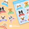 Post 3@2x Cartela de Adesivos - Cachorros Motivacionais