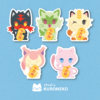 Pacote de Adesivos - Pokémon Maneki Neko