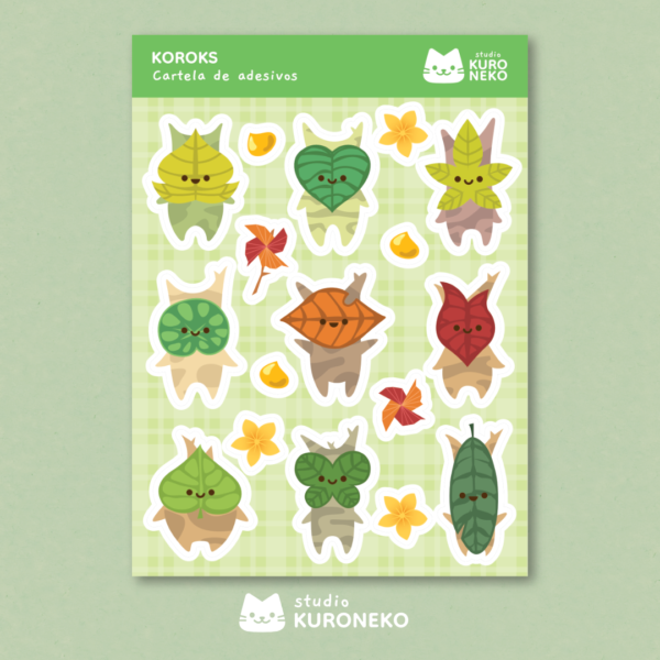 Post 1@2x Cartela de Adesivos - Koroks