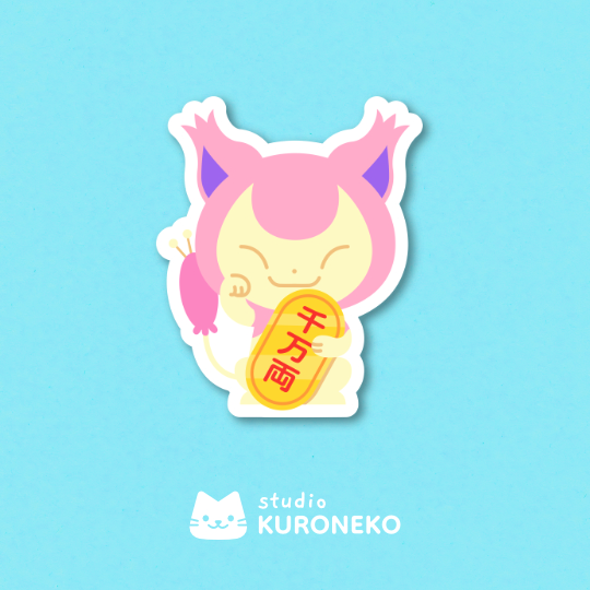 Pacote de Adesivos - Pokémon Maneki Neko