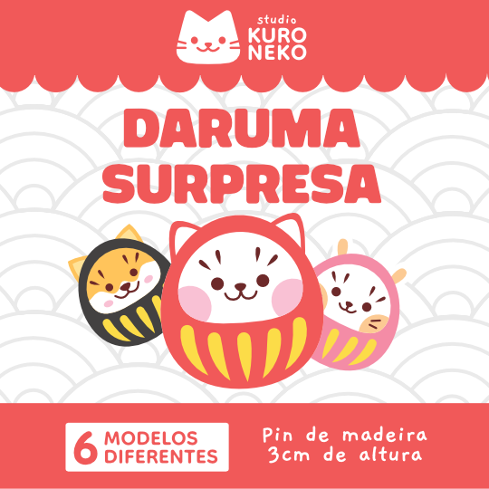 Pin Daruma Surpresa - Blind Bag