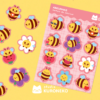 Post 4@2x Cartela de adesivos - Abelinhas