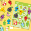 Cartela de Adesivos - Pikmins