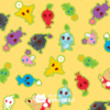 Cartela de Adesivos - Pikmins