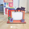Porta Recados, Fotos e Anotações em MDF - Gatinho na TV