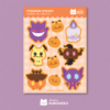Cartela de Adesivos - Pokémon Spooky
